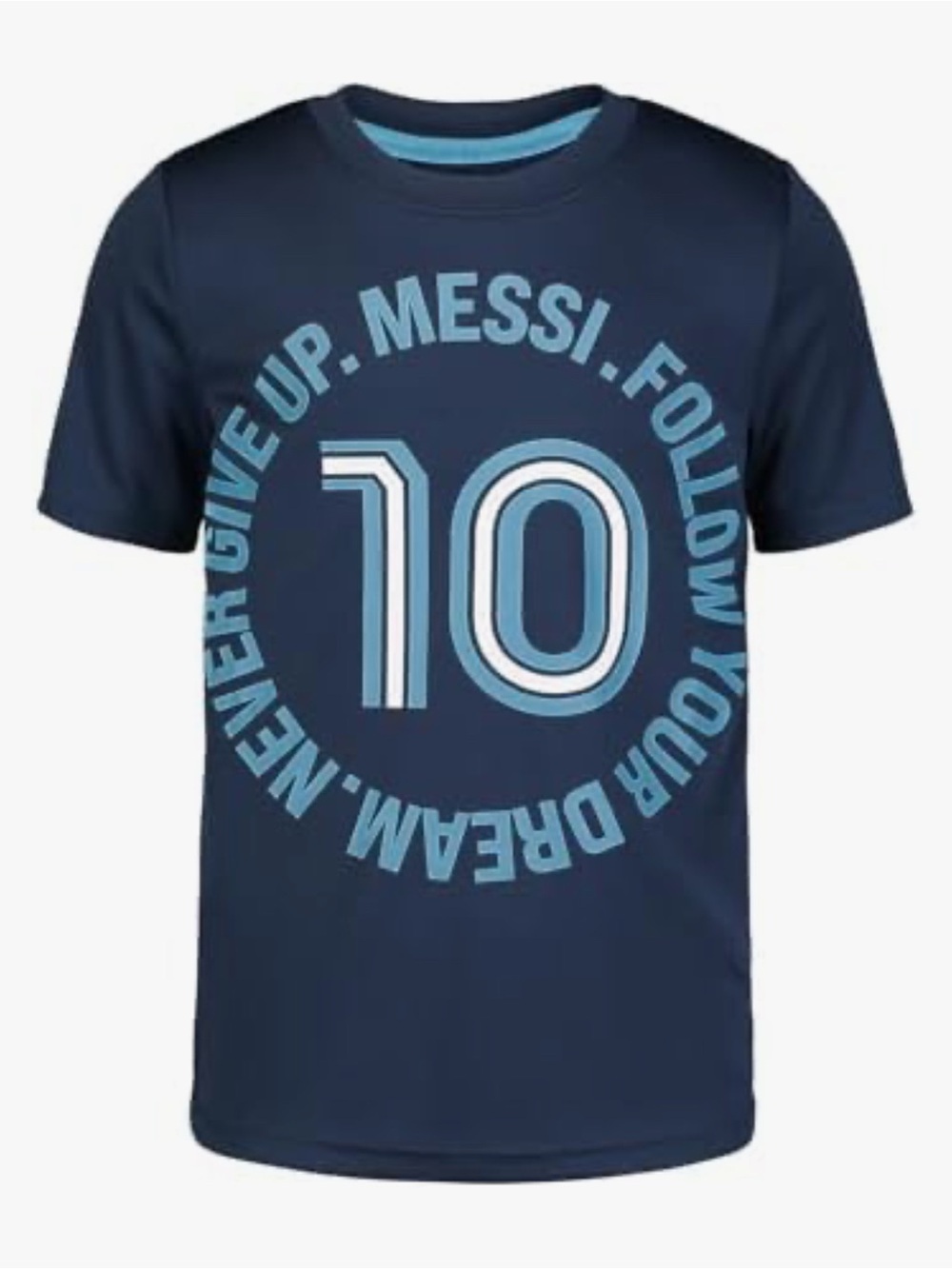 Messi Collection Boys' Short Sleeve Jersey T-Shirt Loose Fit Logo Argentina 10